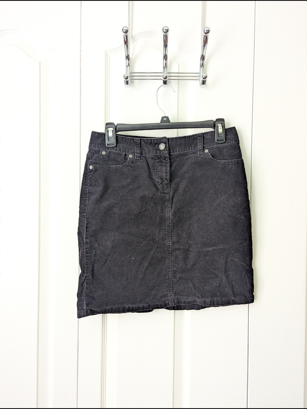 Talbots Black Denim Pencil Skirt